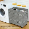 OIAHOMY Laundry Hamper with Lid, 140L Clothes Hamper with 3