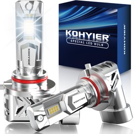 9005 LED Headlight Bulb, 20000LM Super Bright 6000K Xenon White HB3 LED Bulb, All-in-One 1:1 Mini Size Wireless Plug and Play Car HB3 LED Headlight Conversion Kit, Pack of 2