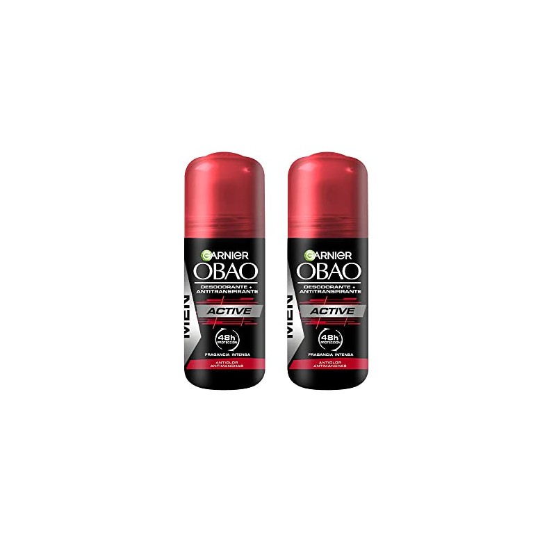 Garnier Desodorante Roll on Antitranspirante para Hombre Obao Active antiolor
