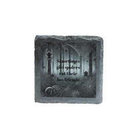 Sometimes Girl Spiders Eat Their Boyfriends Humorous Slate Coaster – Gothic Spiderweb Design (slco-kf25-girlspiderskvd)