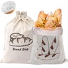 Set of 2 Linen Bread Bags with TPU Inner Lining