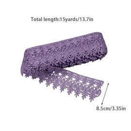 Pocoxll 15 Yards Floral Lace Trim, 8.5CM Wide Lace Ribbon