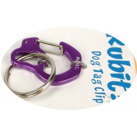 Rubit The Easy Dog Tag Curve Shape Switch Clip, Small, 0.85-Inch Diameter, Purple