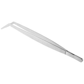 Mercer Culinary Precision Plus Tong-Curved Tip, 9 3/8", Stainless Steel, Silver, 9-3/8-Inch