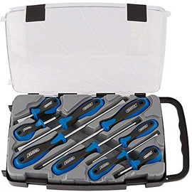 Draper 63569 Soft Grip Screwdriver 9 Piece Set, Blue