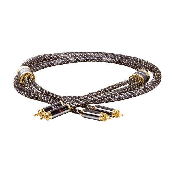 Dynavox Black Line High-End Cinchkabel Stereo, Premium RCA-Kabel mit mehrfacher