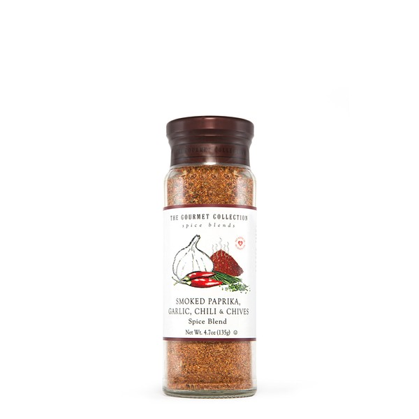 The Gourmet Collection Seasoning Blend, Smoked Paprika, Garlic, Chili & Chives Spice Blend-Salt Free Seasonings for Cooking Chicken, Beef, Pork, Fish.