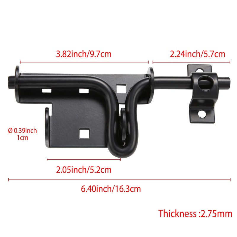 SANKINS Slide Bolt Gate Latch,Sliding Bolt Door Lock with Padlock