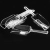 16 Pcs Plastic Kitchen Scoop, AIFUDA Multi-Purpose Measuring Spoons Clear