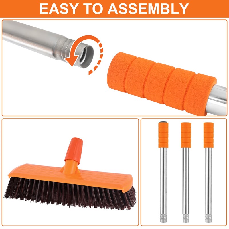Chicken Poop Scooper Shovel Rake Scrub Brush for Chicken Coop