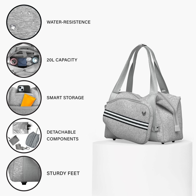 LITMON Pickleball Bag – Neoprene Duffel with Detachable Paddle Case,