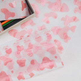 Hi Sasara Metallic Pink Cow Print Tissue Paper - 50 Sheets, 14 x 20 inch - Perfect for Gift Bags & Cow Parties
