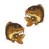 2 x 10cm Carp Fish Vinyl Stickers - Freshwater Fishing