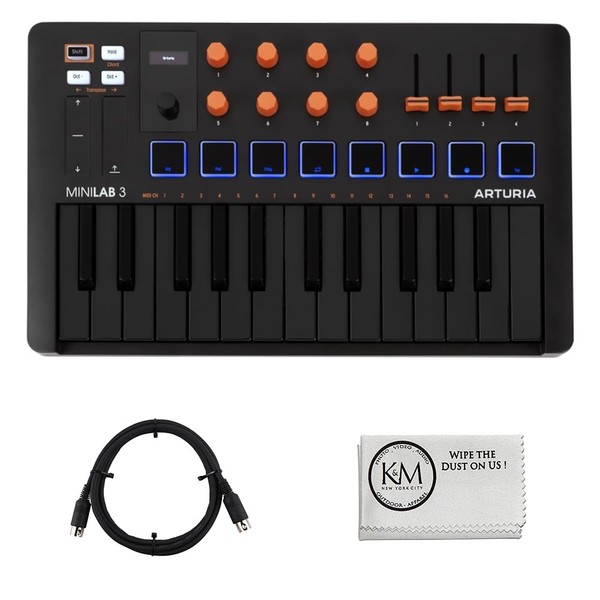 Arturia MiniLab 3 Compact MIDI Keyboard and Pad Controller |