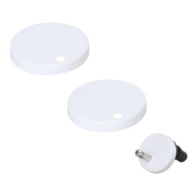 1 Pair 55mm Plastic Toilet Bolt Caps - White Decorative Cover for Toilet Seat Bowl Lid Installation, Durable Non-Slip Bathroom Hardware Accessories, Easy Snap-On Design