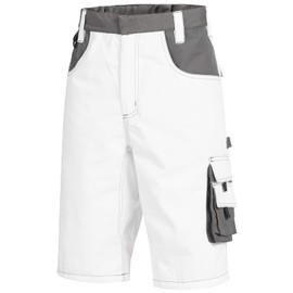 Nitras Motion Tex Plus Women's / Men's Work Shorts Cargo Work Shorts (Nitras Motion Tex Plus) - White, size: 50