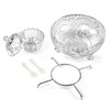 DUEBEL Glass Caviar Dish, 1 Pumpkin-Shape Glass Divided Serving Set