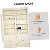 Operitacx 10pcs Square Wooden Pull Handles Simple Design Cabinet Knobs