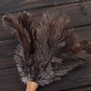 Fluffy Natural Ostrich Feather Duster Wooden Handle Household Cleaning Tool