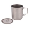 750ml Outdoor Titanium Water Mugs With Folding Handles Portable Camping