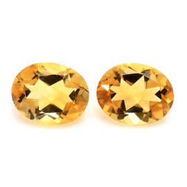 Myhealingworld AAA Quality Calibrated Natural Citrine Oval 7x9 MM Brilliant Cut Healing Crystals Chakra Healing For Jewelry Making Yellow Citrine Loose Gemstone (BOX 1 - (Oval 7x9 MM = 2 Stone)
