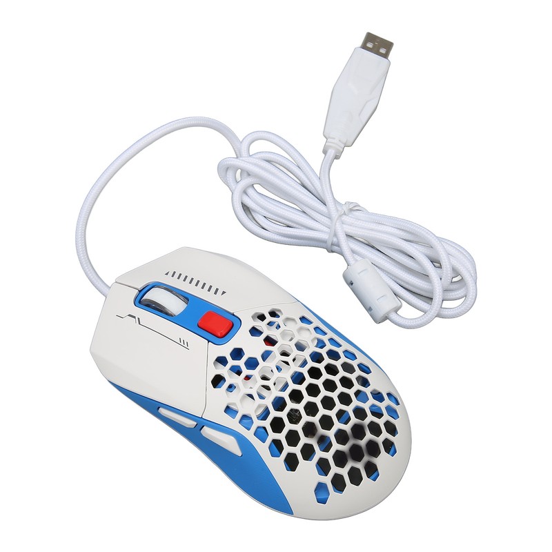Wired Mouse Ergonomic RGB Backlit Adjustable DPI Programmable Keys 4.9ft