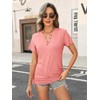 TICTICMIMI Women's V Neck Short Sleeve Tops Summer Casual Cute