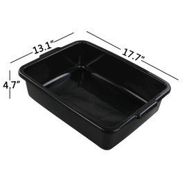 Lesbin 13 L Plastic Commercial Tote Box, Bus Tubs/Bus Box, 4-Pack
