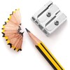 3PCS Metal Pencil Sharpeners with 2 Holes, Metal Sharpener Pencil