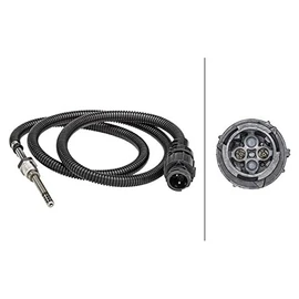 HELLA 6PT 358 181-331 Sensor, Exhaust Gas Temperature – 2-Pin – Screwed – Cable: 985 mm