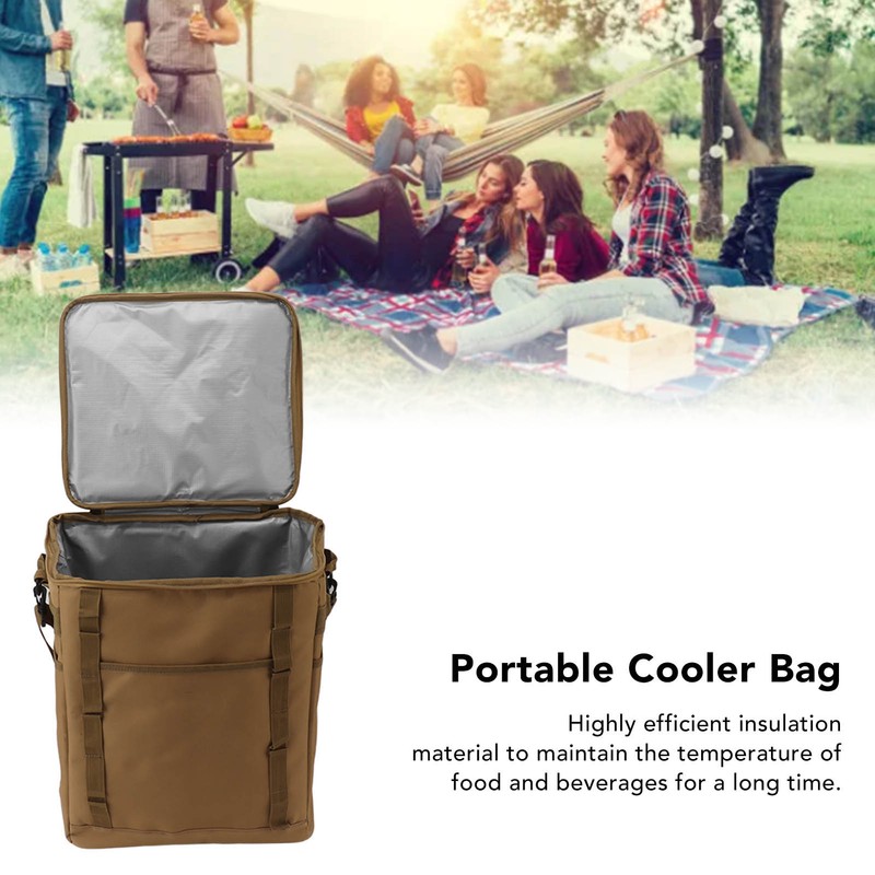 Camping Insulated Food Cooler Bag Outdoor Portable Cooler Box Outdoor
