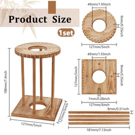 FINGERINSPIRE Kumihimo Marudai Disk Kit 32 Slot Wooden Kumihimo Braiding Disk Set Desktop Kumihimo Bracelet Knitting Disk DIY Braiding Disk Burlywood Wood Beading Cord Disc Tool for Bracelet Making