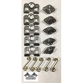 Self Ejecting Dzus Fasteners With Springs and Plates 5 Pack By WMS Racing Products