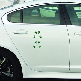 Transparent Decal Stickers Of Multiple Frog Footprints (Green) Premium Waterproof Vinyl Decal Stickers For Laptop Phone Accessory Helmet Car Window Mug Tuber Cup Door Wall Decorati ANDauto017362GRFBA