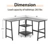 Tangkula 48” L Shaped Computer Desk, Corner Study Writing Desk