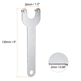 QUARKZMAN Angle Grinder Wrench 30 mm Centre 2 mm Thick Metal Locking Nut Replacement Key Tensioner Pack of 2