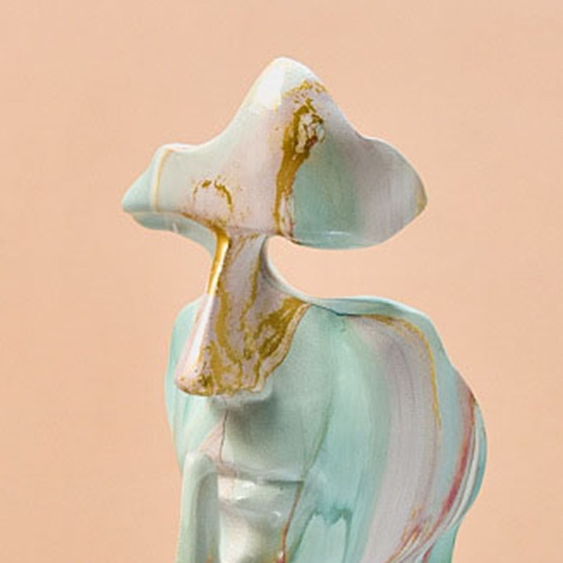 Thinker Statue Vivid Shape Compact Synthetic Resin Attractive Decorative Silence
