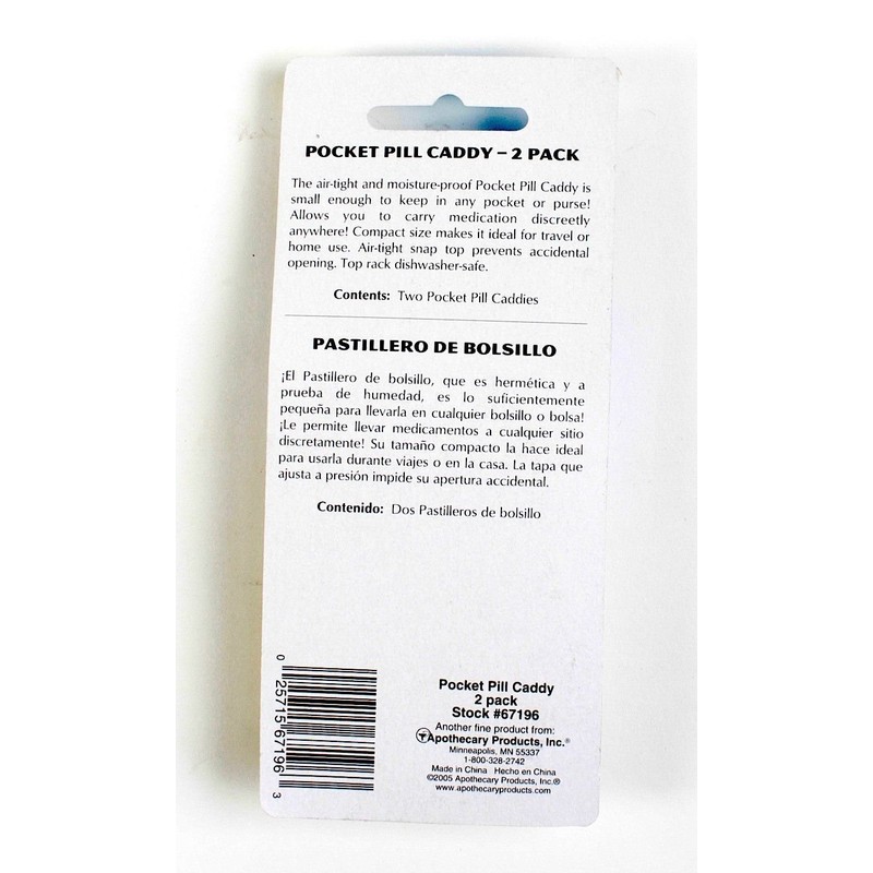 Ezy-Dose Ezy-Dose Pocket Pill Caddy, 1 each (Pack of 2)