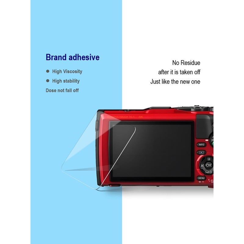 iDaPro 2+2 Pack Lens Screen Protector for Olympus Tough TG-7/TG-6/TG-5/TG7/TG6/TG5/OM