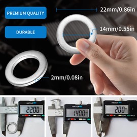 M14 Oil Drain Plug Gaskets Crush Washers Seals Rings Fit for Honda Yamaha Triumph Kawasaki Suzuki, Used for Oil Change, 10 Pack