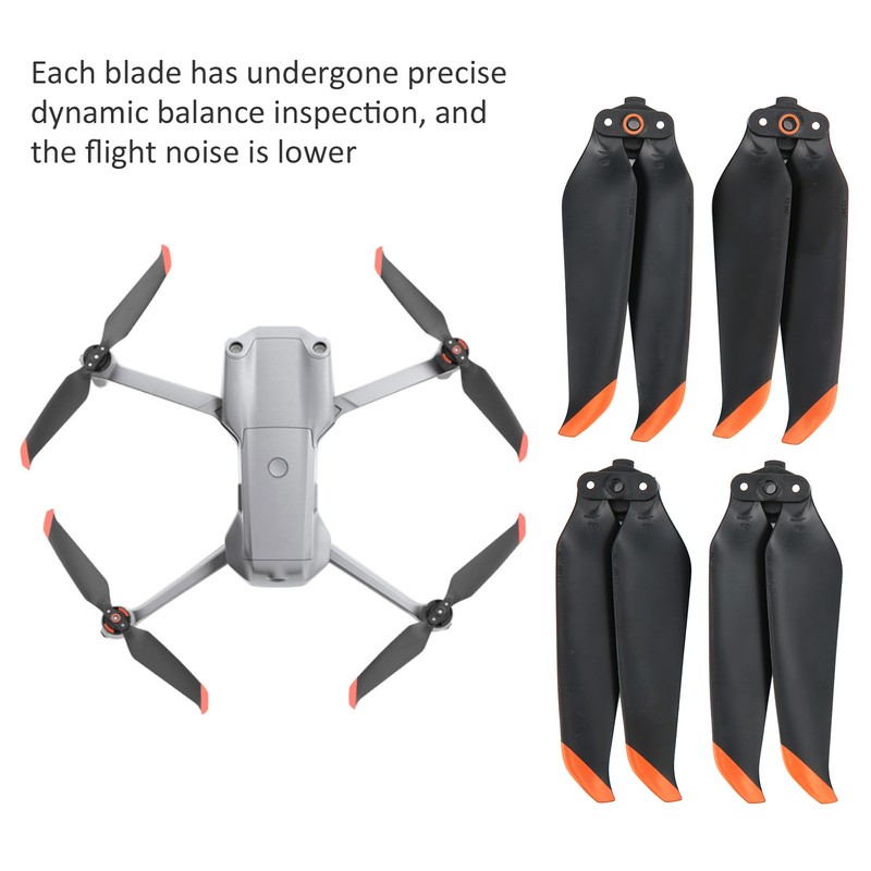2 Pair 7238 Low Noise Propellers Quick Release Paddle Blades