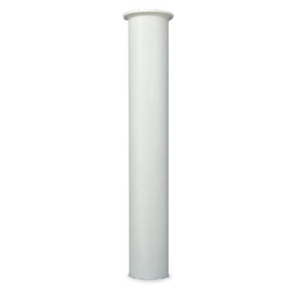 Sink Tailpiece Pipe 1-1/4 inch x 8 inch, Tubular White Plastic Plumbing Fitting with Flanged Lip, Drain Connections for Kitchen, Bathroom, Laundry Sinks [MADOL]