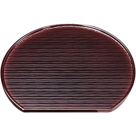 J-kitchens 9-Inch Ranbi Half Moon Bon Tray Tray Tamari Made in Japan