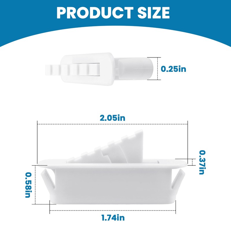 6 pcs 1714WHITE Window Sash Vent Stops