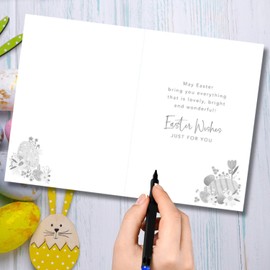 Words 'n' Wishes Easter Card for Friends and Family, 17.6 x 12.7 cms, FSC Certified and Multi-Coloured
