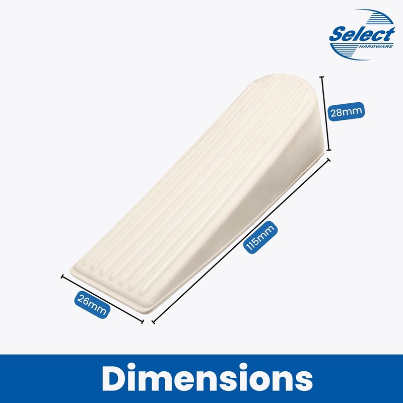 Select Hardware Door Stop, Wedge, Anti Slip Door Holder, Rubber,