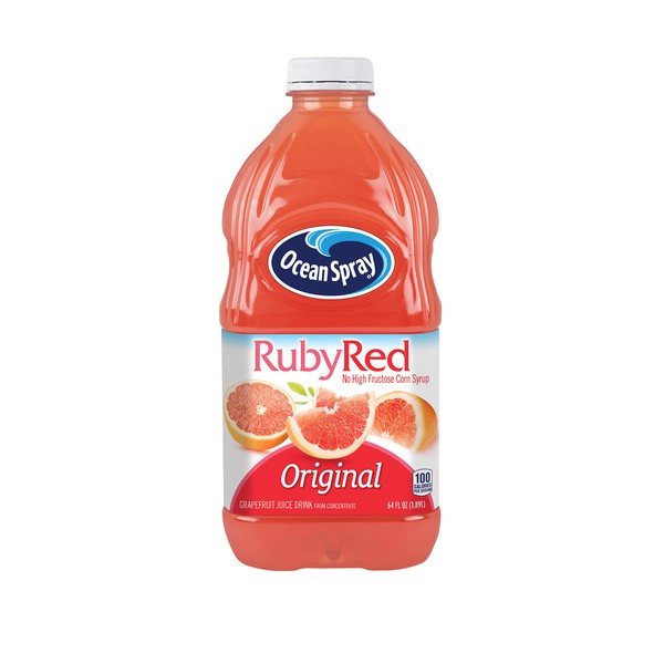 Ocean Spray® Ruby Red Grapefruit Juice Drink, 64 Fl Oz Bottle (Pack of 8)