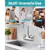 4 Inch Center Kitchen Sink,Commercial Sink Faucet,Brass Kitchen Faucet,Wall Mount