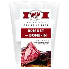 UMAi Dry Aging Bag for Steaks, Pack of 3, Dry Age Bags for Meat, Brisket or Bone-In up to 14-20 lbs, Home Steak Ager Refrigerator Bags, No Vacuum Sealer Needed, Tender Aged Beef in 28-45 Days