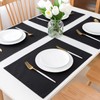 AOKSUNOVA Placemats for Dining Table Set of 6, Black Placemats,